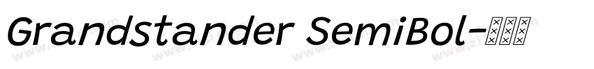 Grandstander SemiBol字体转换